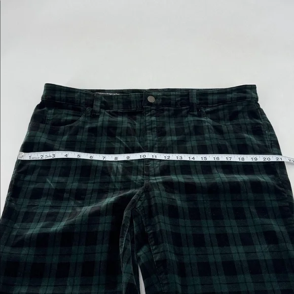 Talbots Holiday Preppy Old Money Tartan Plaid Velveteen Straight Leg Pants - Picture 12 of 16